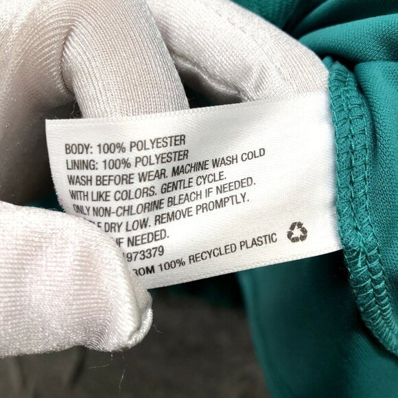 Art Class Girls L 10/12 Blouse Tunic Jewel Green Mesh Peplum Ruffle Short Sleeve - Picture 6 of 6